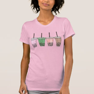 Boba Bubble Tapioca Pearl Milk Tea Drinks Foodie T-Shirt