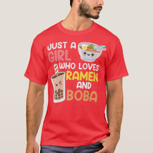 Boba Bubble Tea and Ramen Girl Japan T-Shirt