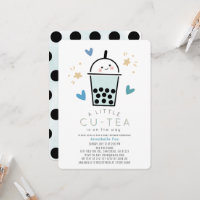 Boba Bubble Tea Blue Boy Baby Shower