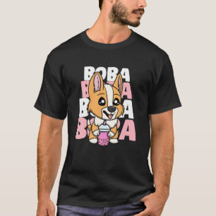 Boba Bubble Tea Corgi Cute Kawaii Corgi T-Shirt