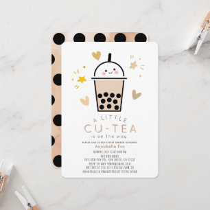 Boba Bubble Tea Gender-Neutral Baby Shower Invitation