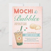 Boba Bubble Tea Ice Cream Second 2nd Kids Birthday