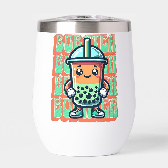 Boba Bubble Tea Kawaii Cute Cartoon (Front)