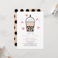Boba Bubble Tea Party Par-tea Kid's Birthday