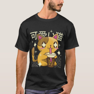 Boba Cat Kawaii Anime Japanese Food Girls Official T-Shirt