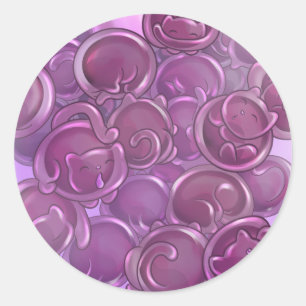Boba Cats Classic Round Sticker