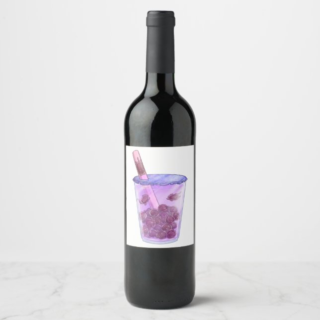 Boba Cats Wine Label (Front)