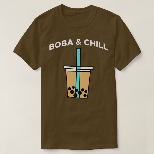 Boba & Chill Bubble Tea Premium  T-Shirt (Design Front)