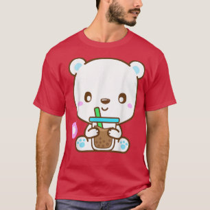 Boba Cute Bear Kawaii Aesthetic Bubble Milk T-Shirt