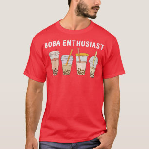 Boba Enthusiast Funny Kawaii Bubble Tea Boba Tea T-Shirt