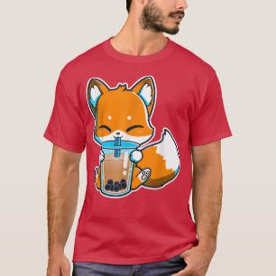 Boba Fo Drinking Kawaii Japanese Fo Boba Tea Bubbl T-Shirt