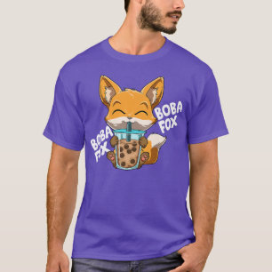 Boba Fox Funny Kawaii Bubble Tea  122 T-Shirt