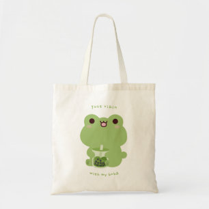 Boba Frog Tote Bag
