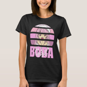 Boba Girl Vintage Retro Sunset Girls Teens Youth T-Shirt