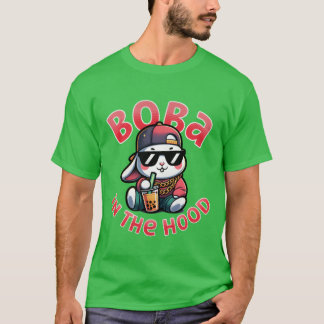 Boba in the Hood Cool 90s Hip Hop Bubbleea Rab ret T-Shirt