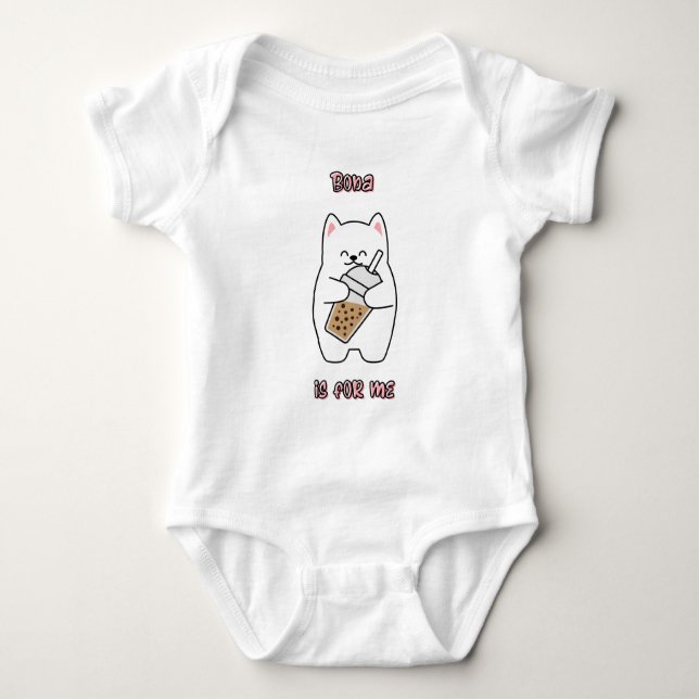 Boba Is For Me Baby Bodysuit (Front)