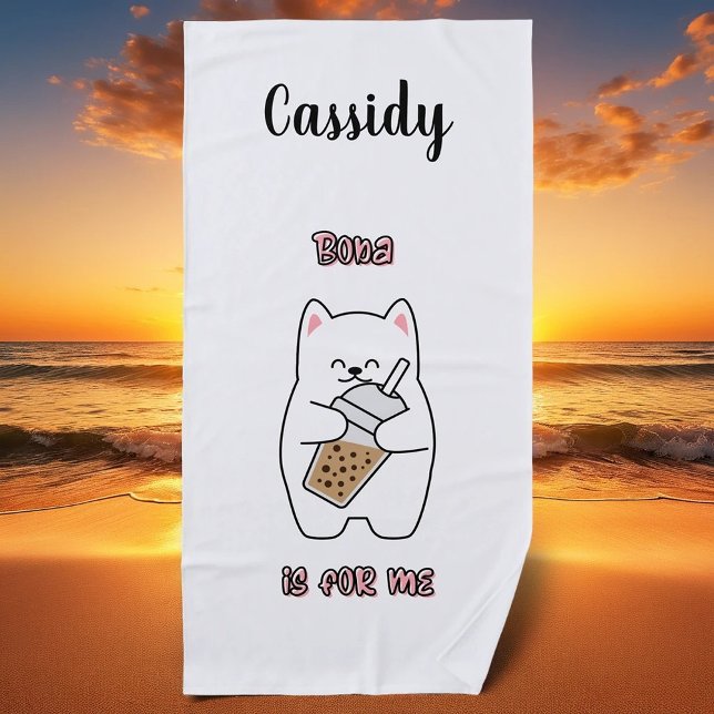 Boba Is For Me Beach Towel (Creator Uploaded)