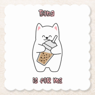 Boba Is For Me Paper Coaster
