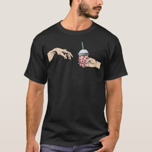 Boba Korean Aesthetic Style Bubble Tea horses gall T-Shirt