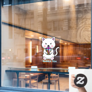 Boba Milk Tea Cute Cat Cartoon Business