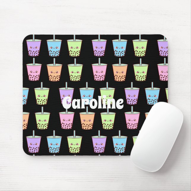 Boba Milk Tea Flavours Mouse Pad (With Mouse)