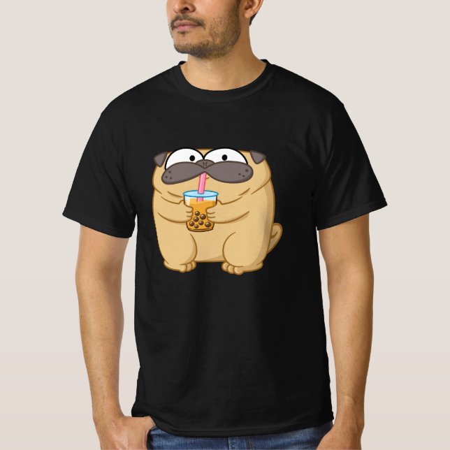 Boba Pug T-Shirt (Front)