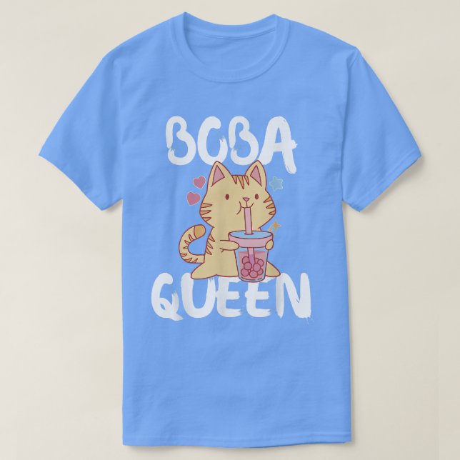 Boba Queen Panda Lover Drinking Bubble Milk Tea Ka T-Shirt (Design Front)