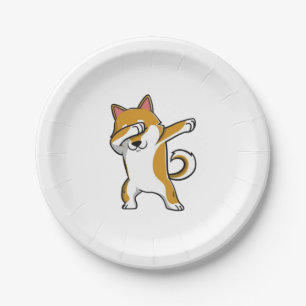 Boba Shiba Boba Shiba Boba Shiba Paper Plate