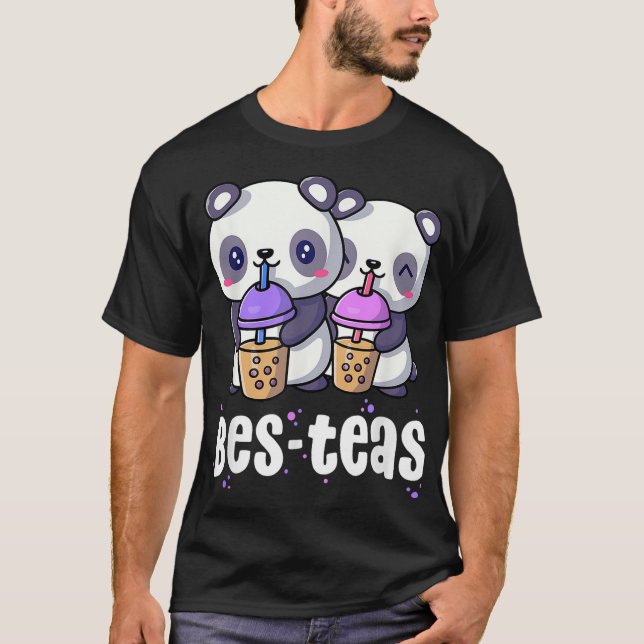 Boba Shirt Women Girls Bes Teas Kawaii Panda Bubbl (Front)