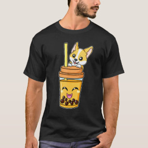 Boba Tapioca Pearls Bubble Milk Tea Drink Corgi Do T-Shirt