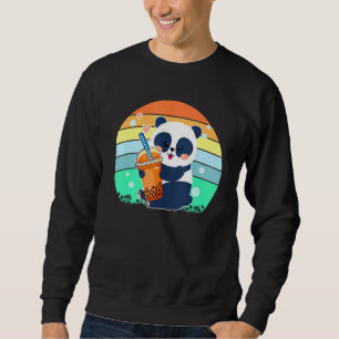 Boba Tapioca Pearls Bubble Milk Tea Drink Panda  R Sweatshirt