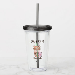 Boba Tea , Bubble milk tea Acrylic Tumbler