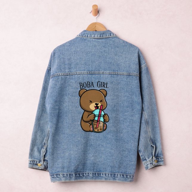 Boba Tea , Bubble milk tea Denim Jacket (Hangar)