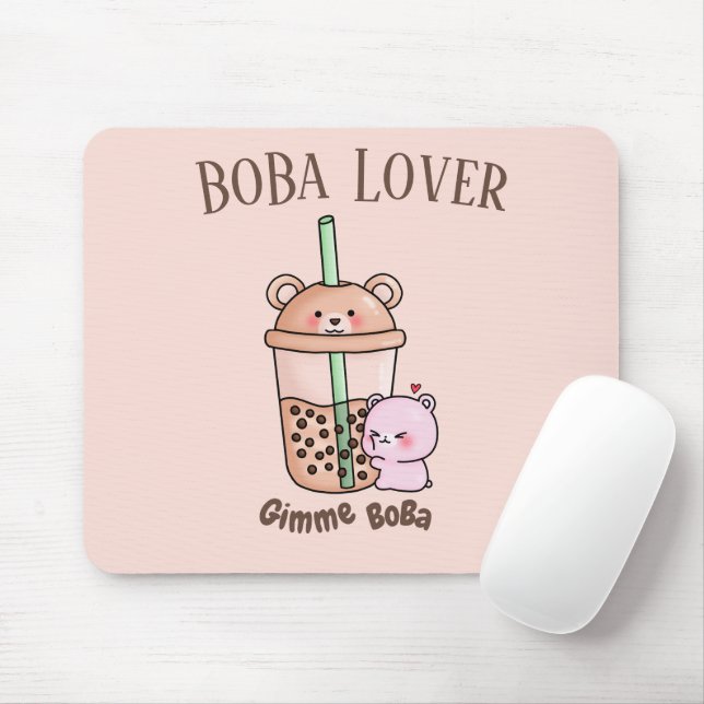 Boba Tea , Bubble milk tea Mouse Pad (With Mouse)