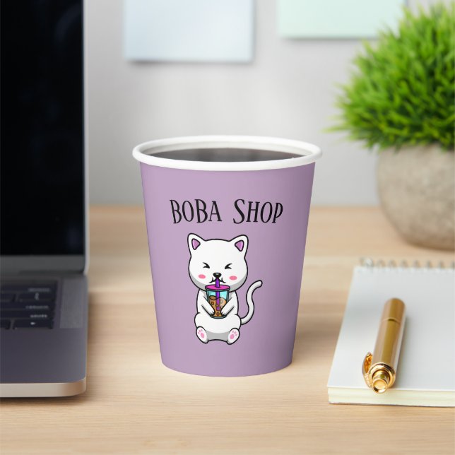 Boba Tea , Bubble milk tea Paper Cups (Insitu)