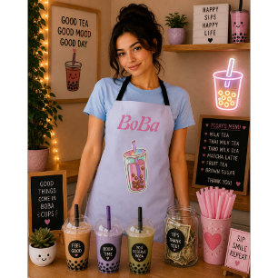 boba tea bubble tea apron