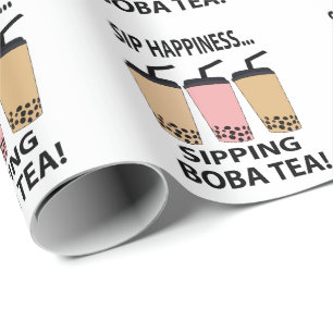 Boba Tea Bubble Tea Boba Tea Wrapping Paper