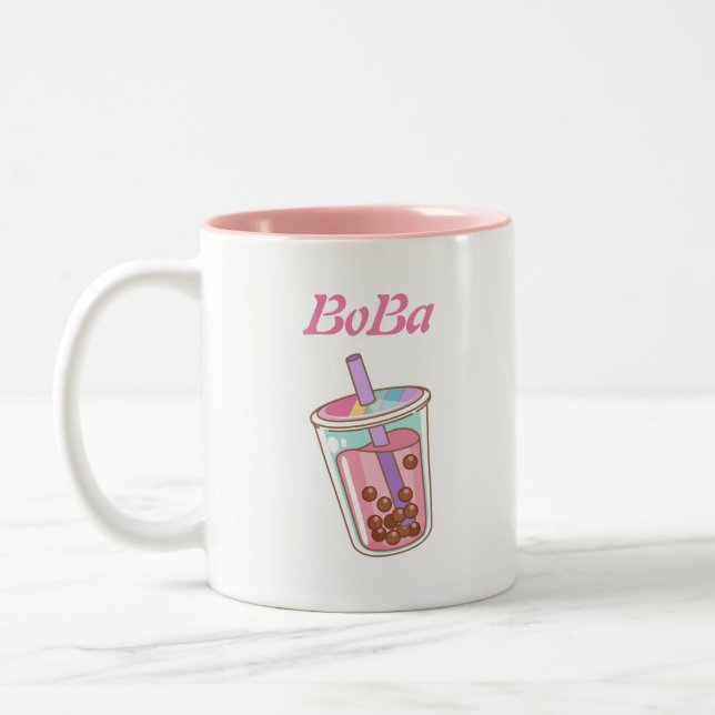 boba tea bubble tea Coffee Mug (Left)