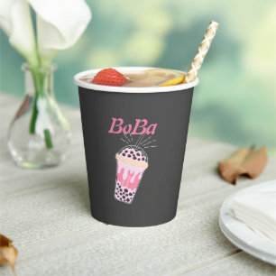 boba tea bubble tea paper cups