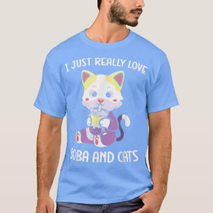 Boba Tea Cat Bubble Tea Kawaii Anime Japanese Milk T-Shirt