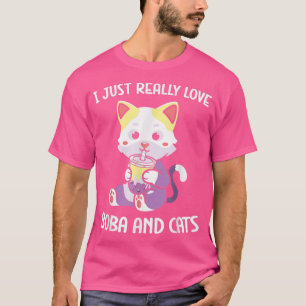Boba Tea Cat Bubble Tea Kawaii Anime Japanese Milk T-Shirt