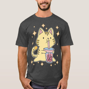 Boba Tea Cat Japan Sweet Otaku Harajuku Neko Anime T-Shirt
