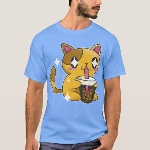 Boba Tea Cat Japan Sweet Otaku Premium T-Shirt