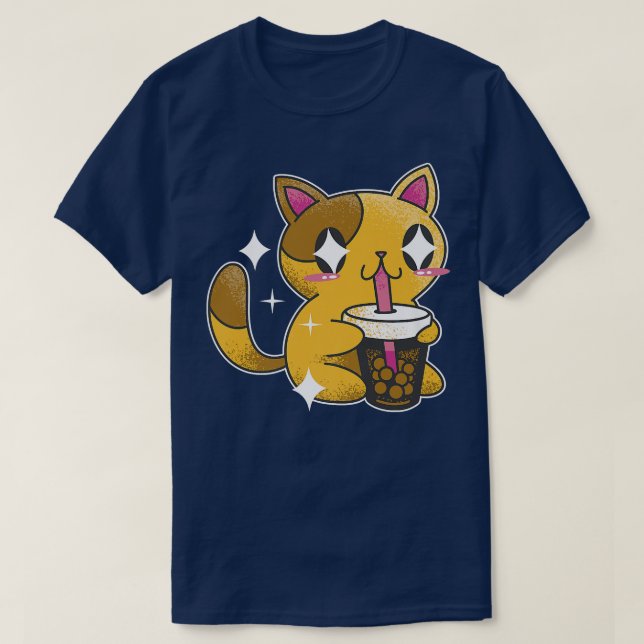 Boba Tea Cat Japan Sweet Otaku  T-Shirt (Design Front)