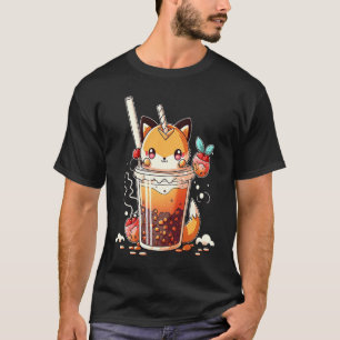 Boba Tea  Chibi Bubble Tea Fox T-Shirt