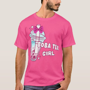Boba Tea Girl Milk Bubble Balls Drinks  T-Shirt