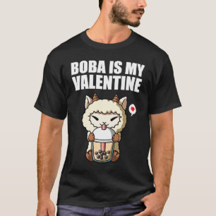 Boba Tea is My Valentine Sheep Anti Valentines Day T-Shirt