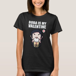 Boba Tea is My Valentine Vampire Anti Valentines D T-Shirt