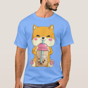 Boba Tea Shiba Inu Kawaii Anime Japanese Food Girl T-Shirt