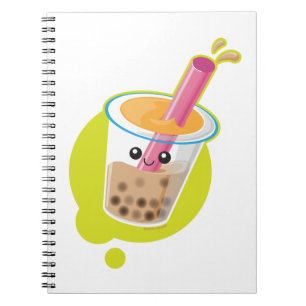 Boba Tea Spiral Notebook